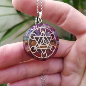 colar Orgonite Merkabah Circles 7 Chakras